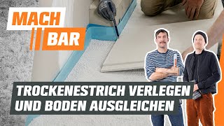 Trockenestrich verlegen und Boden ausgleichen  OBI [upl. by Nnylsaj]