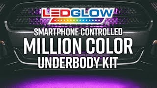 LEDGlow  Smartphone Controlled Million Color Bluetooth Underglow Lights for Cars and Trucks [upl. by Krista]