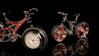 Bicycle clock with Red crystals by Keren Kopal [upl. by Edgard563]