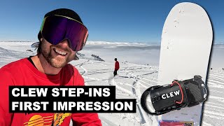 Clew StepIn Snowboard Bindings  First Impressions [upl. by Inafets766]