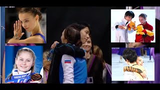 Yuzuru Hanyu cute moments with top ladies skaters Zhenya Alina Anna Sasha Julia Yuzu 4T3T3T3A [upl. by Belanger654]