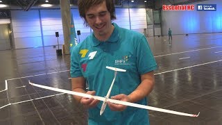 AMAZING Micro XXS Eta INDOOR POWERED GLIDER Daniel Hör Picasso of Depron [upl. by Hamon]