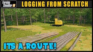 Making A Bush Road  Logging From Scratch 57  Farming Simulator 2019  FDR Logging [upl. by Aryamoy321]