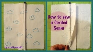 How to sew a Corded Seam Sewing 101 Ep5 [upl. by Aitnecserc786]