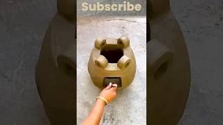 Build a WoodBurning Stove Easy Clay amp Iron Tub Stove for Primitive Cooking DIY [upl. by Eninnej]