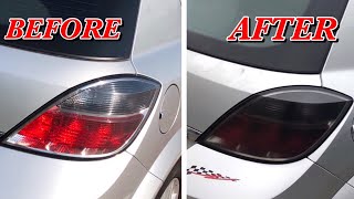 How to SPRAY TINT TAIL LIGHTS Astra H SXI [upl. by Daniella959]