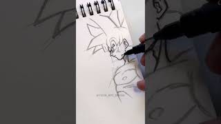 Drawing Goku Mastered Ultra Instinct gokuultrainstinct muigoku goku [upl. by Nahtnaoj]