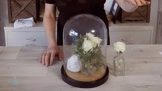 Simple Roses and Birds into a Glass Dome [upl. by Lil]