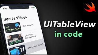 UITableView Tutorial w Custom Cells  Programmatic  Swift 5  Xcode 11 [upl. by Namlaz928]