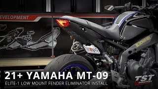 How to install an Elite1 Low Mount Fender Eliminator on a 2021 Yamaha MT09 by TST Industries [upl. by Sidoon]