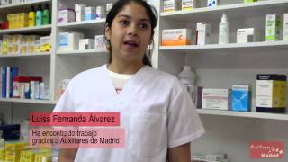 Nuestra alumna Luisa Álvarez encontró trabajo de Auxiliar de Farmacia [upl. by Ellivro591]