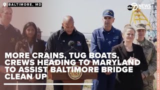 Maryland Gov Wes Moore Laid Out The States Priorities For Key Bridge Clean Up [upl. by Obadiah74]