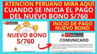 Comunicado Urgente Inicio de pago del Nuevo Bono S760 [upl. by Eetnahc650]