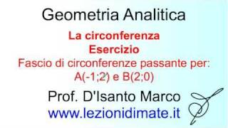 Determinare il fascio di circonferenze per i punti A12 e B20 [upl. by Binetta]