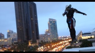 Assassins Creed 4 Meets Parkour in Real Life  ComicCon in 4K [upl. by Adlesirc]