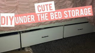 Start to Finish DIY Under the Bed Storage Drawers with Wheels  Tommie Marie [upl. by Lowe]