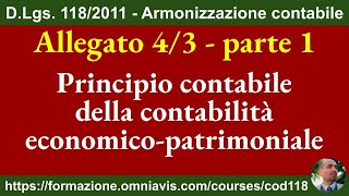 Armonizzazione DLgs 1182011  Allegato 43  Contabilità economicopatrimoniale 1892024 [upl. by Fleurette]