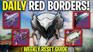 FREE DAILY Red Borders DOUBLE Crucible Rep Gains amp MORE  Your Weekly Farming Guide In Destiny 2 [upl. by Attener226]