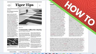 How to Make a Newspaper Format on Word Using a Template [upl. by Coy]