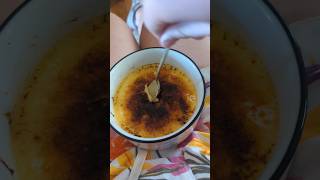 Creme brulee 😭🤤 cremebrulee lactoseintolerance dessert yum [upl. by Brendis]