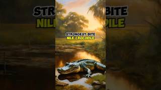 Strongest bite Nile crocodilefacts animals [upl. by Nalid]