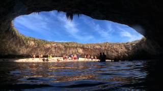 Hidden cave beach in Puerto Vallarta Mexico  Las Marietas Islands [upl. by Anividul]