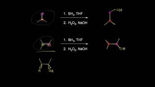 Hydroborationoxidation  Alkenes and Alkynes  Organic chemistry  Khan Academy [upl. by Yetac]