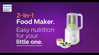 Philips Avent 2in1 baby food maker SCF87021 steam cooking and blending for 6m baby food [upl. by Kwang]