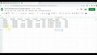 Import Multiple Events From a CSV file into Google Calendar [upl. by Cypro]