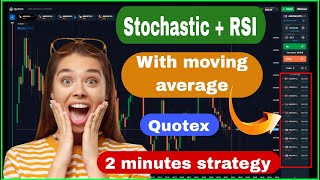 RSI amp Stochastic oscillator with moving average  2 Minutes accurate Quotex strategy [upl. by Bethany]