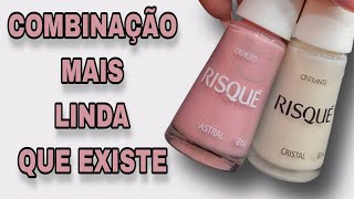 UNHA DELICADA COM ESMALTES RISQUÉ [upl. by Verger]