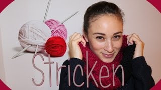 Stricken lernen für Anfänger  Schal  Rundschal  Anleitung  DIY  selber machen  Tutorial [upl. by Yaeger239]