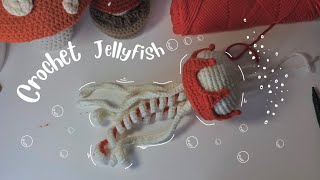 Crochet jellyfish 🧶🐙  TUTORIAL  beginner friendly❤️ [upl. by Thanasi]