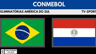 Brasil x Paraguai Eliminatórias pra Copa do Mundo 2026 1°Rodada [upl. by Carlos381]