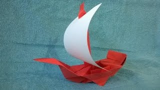 Como hacer un Barco Pirata de papel Origami  Origami Pirate Ship [upl. by Rosana]