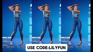 Fortnite Thicc Chun Li Street fighter Skin Sprinkler Emote [upl. by Renba]