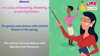 Abloom Meaning in English With Example [upl. by Posehn566]