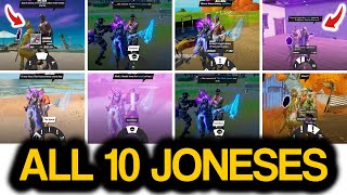 All 10 JONESY Locations in Fortnite Where Are All The JONESY IN FORTNITE Season 6 Jonesy Guide [upl. by Leirud]