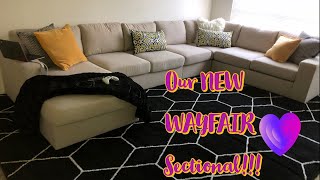 We Finally got our WAYFAIR Sectional Apartment Update‼️🛋 [upl. by Afaw]