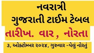 નવરાત્રી ક્યારે ચાલું થાય  નવરાત્રી તારીખ વાર અને તિથી નવરાત્રી ની સંપૂર્ણ માહિતી  navratri 2024 [upl. by Areic702]