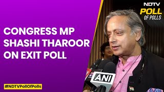 Exit Poll Numbers  Congress MP Shashi Tharoor On Exit Poll [upl. by Ozan]