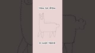 Easy and Cute Llama Drawing Timelapse howtodraw procreate [upl. by Felt]