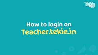 How to login to Tekie  Teachers [upl. by Mussman]