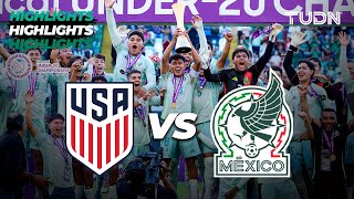 HIGHLIGHTS  Estados Unidos 12 México  CONCACAF Sub20 Championship  TUDN [upl. by Ramma]