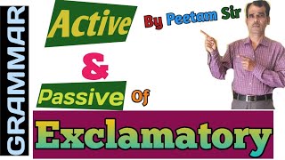 Active and passive voice of Exclamatory Sentencesenglish with peetam sir [upl. by Essirehc799]