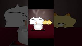 Eating Animation of Mokomokoma  MUKBANG  Bergensk fiskesuppe 🇳🇴🫕 shorts [upl. by Arnelle]