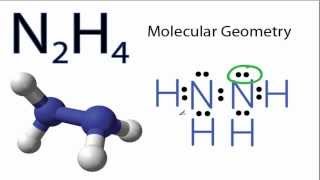 N2H4 Molecular Geometry and Bond Angles actual bond angle is less than 1095 degrees [upl. by Virnelli248]