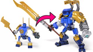 Upgrading a LEGO Ninjago Mech Suit 71805 Jays Mech [upl. by Eniloj]