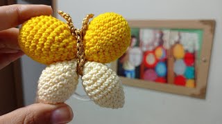 Porta guardanapo Borboleta amigurumi  passo a passo de crochê EdineiaSinatraCroche [upl. by Dolora]