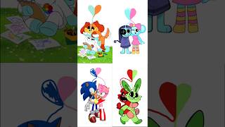 Love Triangle Complete Edition Part 2  DogDay CraftyCorn Astro Dandy Sonic Hoppy Hopscotch [upl. by Turmel189]